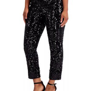 NWT Charter Club Sequined Velvet Ankle Pants - L